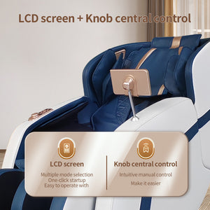 Luxus Relaxsessel Massagesessel 2D Sessel Modell Genf Salottini Neuste Generation! Blau