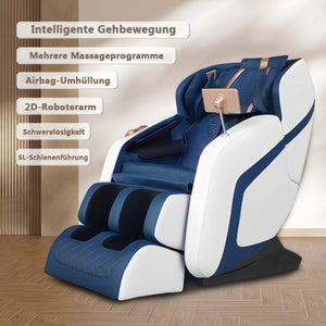 SOFORT LIEFERBAR Relaxsessel Massagesessel 2D Sessel Genf Neuste Generation! Blau