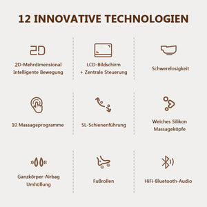 SOFORT LIEFERBAR Relaxsessel Massagesessel 2D Sessel Genf Neuste Generation! Blau