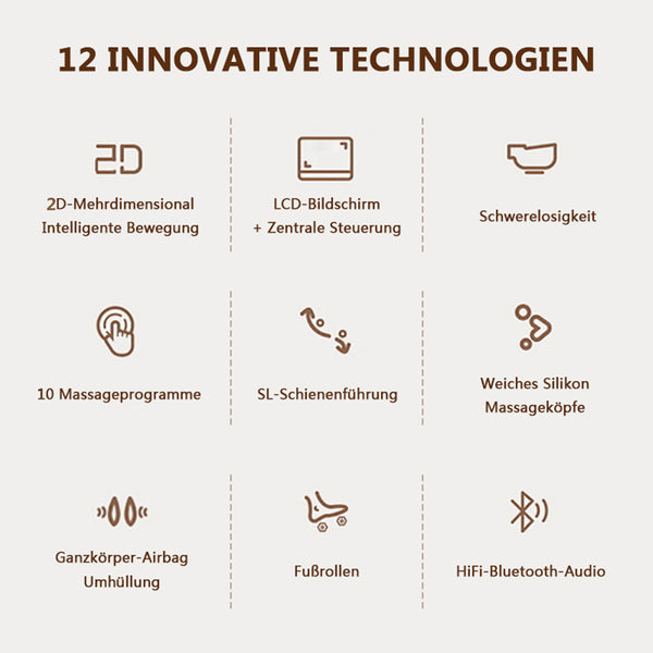 SOFORT LIEFERBAR Relaxsessel Massagesessel 2D Sessel Genf Neuste Generation! Blau