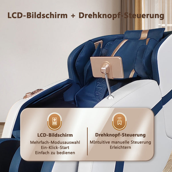 SOFORT LIEFERBAR Relaxsessel Massagesessel 2D Sessel Genf Neuste Generation! Blau