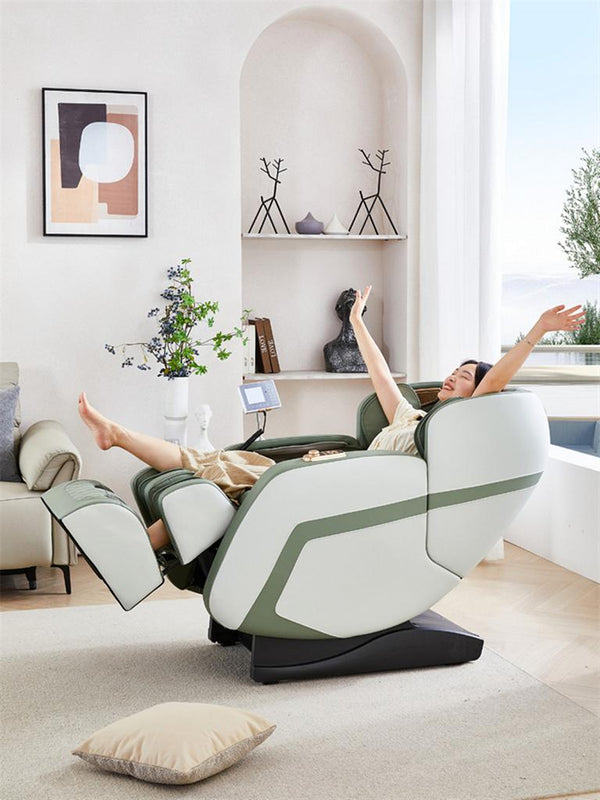 Designer Relaxsessel Massagesessel 2D Sessel Modell Genf Salottini Neuste Generation! Grün