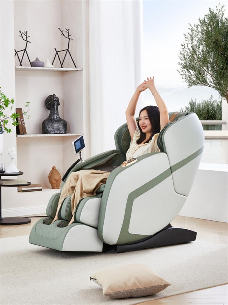 Designer Relaxsessel Massagesessel 2D Sessel Modell Genf Salottini Neuste Generation! Grün