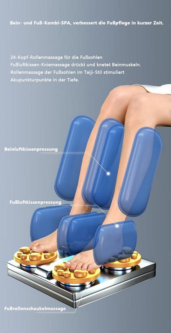 Edler 3D Massagesessel Sessel "Lancy" Relaxsessel Salottini Neuste Generation! Schwarz