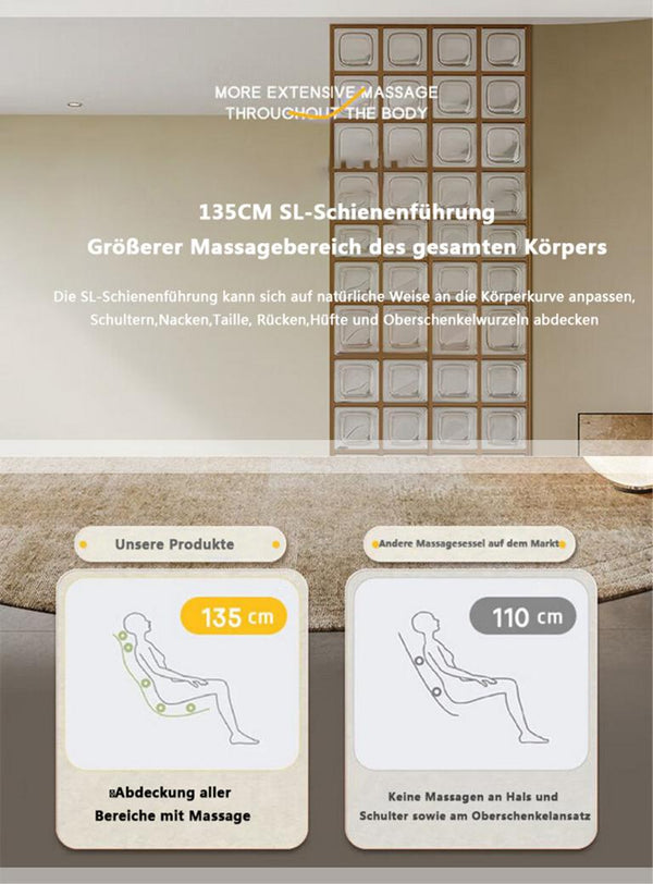 Edler 3D Massagesessel Sessel "Lancy" Relaxsessel Salottini Neuste Generation! Schwarz