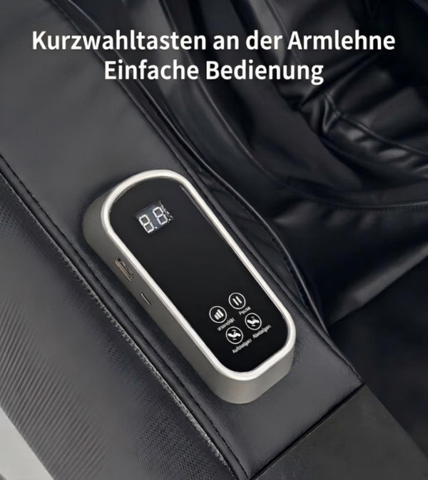 Relaxsessel Massagesessel Locarno MIT Münzeinwurf (u.a. Gewerbe) 2D Sessel Schwarz