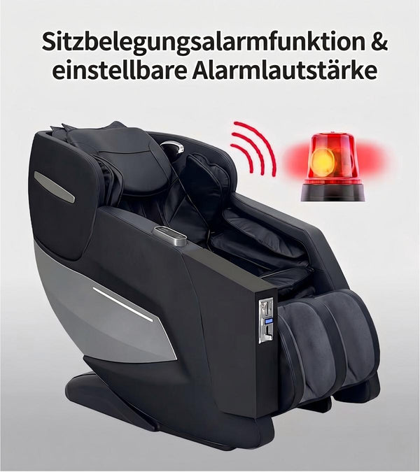 Relaxsessel Massagesessel Locarno MIT Münzeinwurf (u.a. Gewerbe) 2D Sessel Schwarz