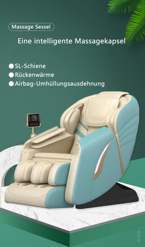 Relaxsessel Designer Massagesessel 2D Sessel Modell Sion Salottini Neuste Generation! Schwarz