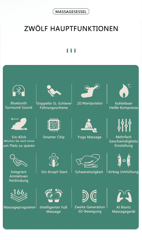 Traum Relaxsessel Massagesessel 2D Sessel Modell Sion Salottini Neuste Generation! Grau