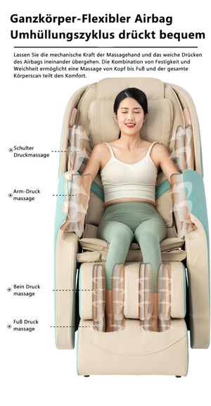 Edler Relaxsessel 2D Massagesessel Sessel Modell Sion Salottini Neuste Generation! Beige