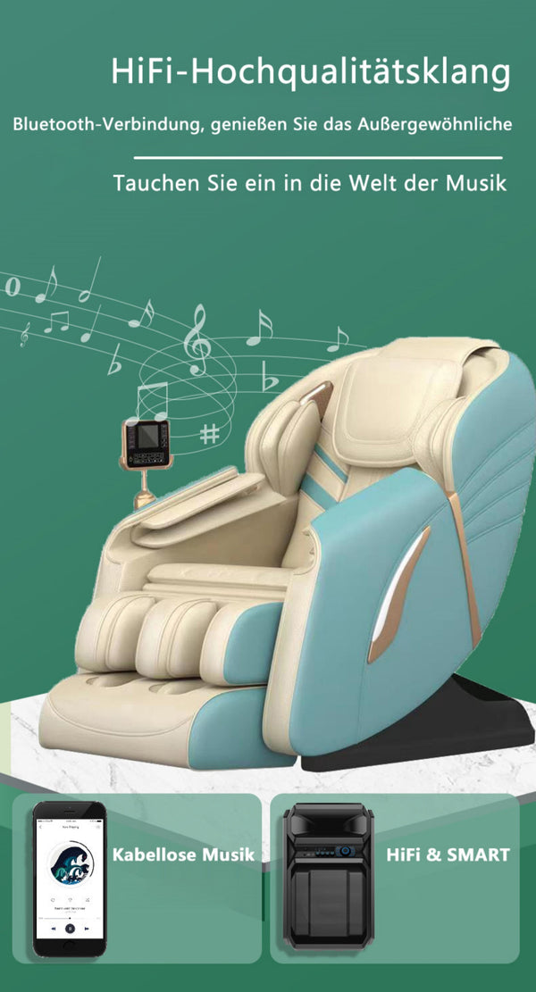 Edler Relaxsessel 2D Massagesessel Sessel Modell Sion Salottini Neuste Generation! Beige