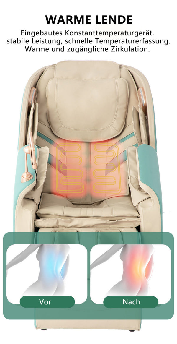 Designer Relaxsessel 2D Massagesessel Sessel Modell Sion Salottini Neuste Generation! Grün