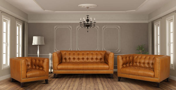 Chesterfield Vintage Maxim Deluxe Sofagarnitur (3/2/1 oder 3/1/1) Ledergarnitur Salottini