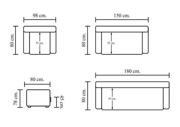Chesterfield Vintage Maxim Deluxe Sofagarnitur (3/2/1 oder 3/1/1) Ledergarnitur Salottini