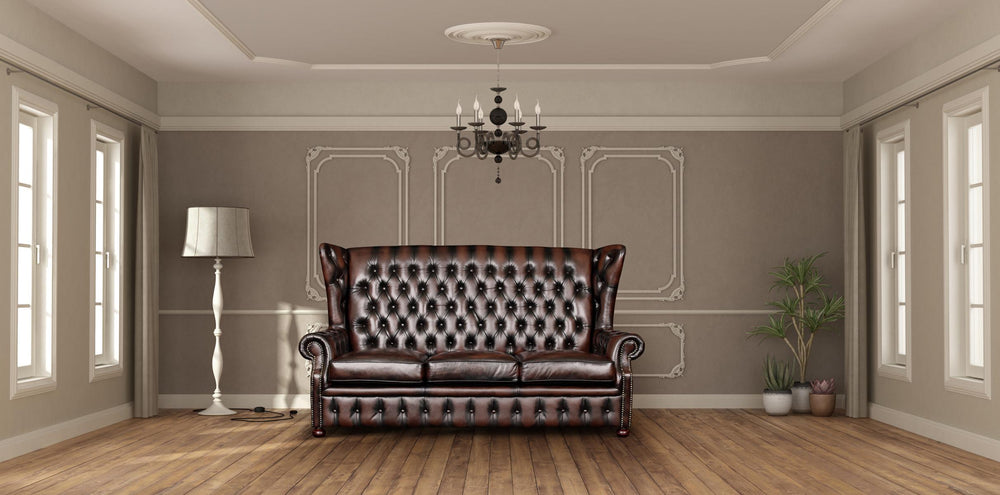 XL Sofa Chesterfield 3-Sitzer Couch Nora Deluxe Ledersofa Salottini