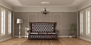 XL Sofa Chesterfield 3-Sitzer Couch Nora Deluxe Ledersofa Salottini