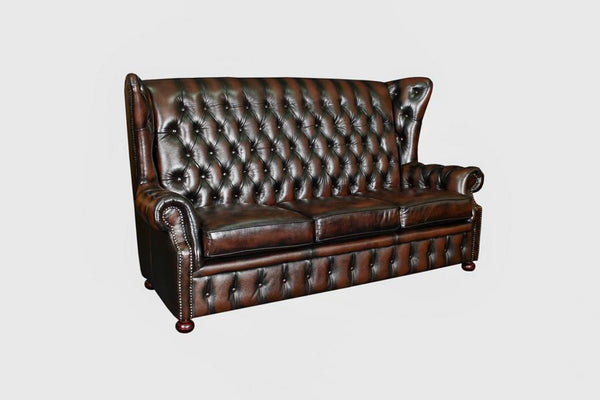 XL Sofa Chesterfield 3-Sitzer Couch Nora Deluxe Ledersofa Salottini