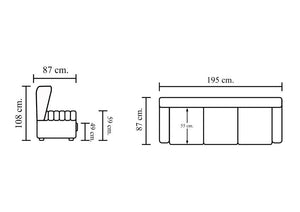 XL Sofa Chesterfield 3-Sitzer Couch Nora Deluxe Ledersofa Salottini