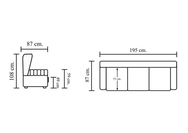 XL Sofa Chesterfield 3-Sitzer Couch Nora Deluxe Ledersofa Salottini