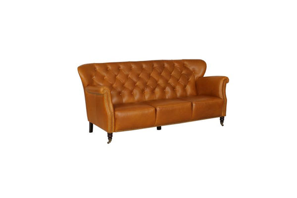 Chesterfield Vintage Petrina Deluxe Sofagarnitur (3/2/1 oder 3/1/1) Ledergarnitur Salottini (Rollen)