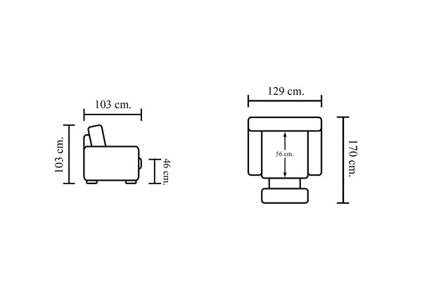 Designer Sessel Portland Deluxe Recliner Ledersessel Relaxsessel mit Motor Salottini
