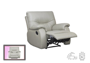 Klassischer Sessel Arcadia Deluxe Recliner Ledersessel Relaxsessel mit Motor Salottini