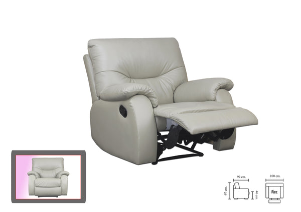Klassischer Sessel Arcadia Deluxe Recliner Ledersessel Relaxsessel mit Motor Salottini