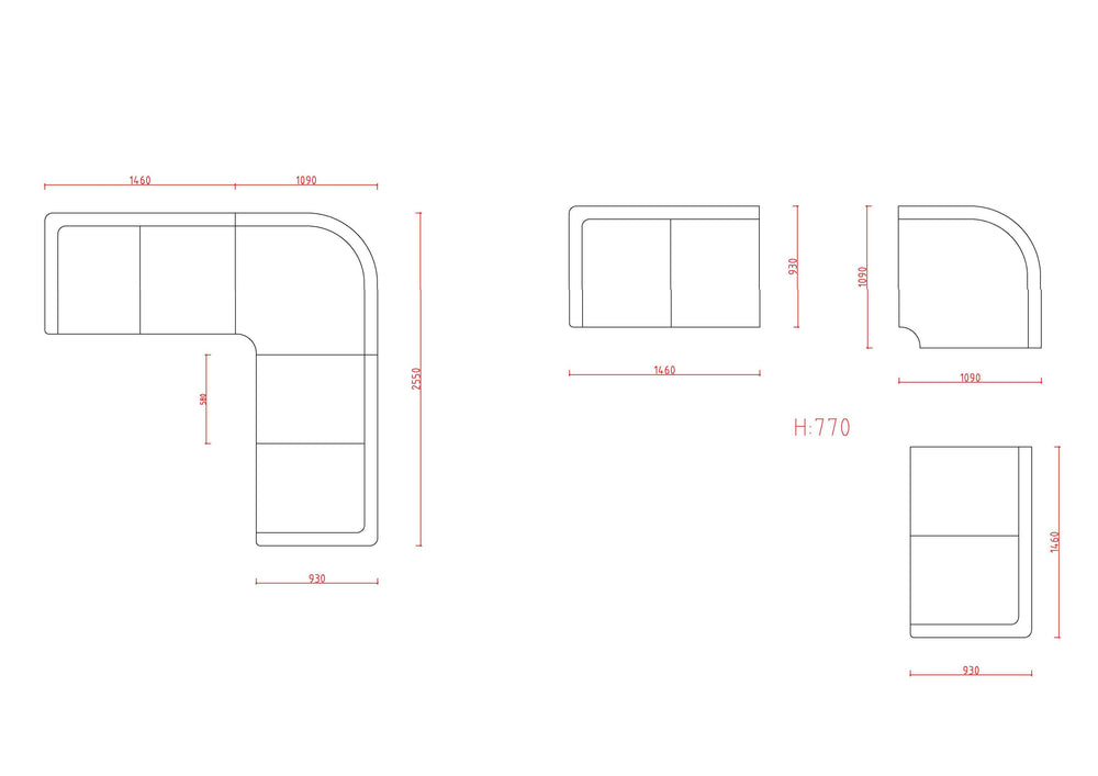 SOFORT LIEFERBAR Chesterfield Ecksofa Aberdeen Ledersofa SONDERPREIS Brush of Red