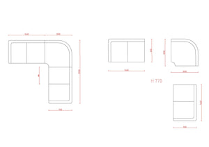 Luxus Chesterfield Ecksofa Aberdeen Leder Eckcouch von Salottini blau