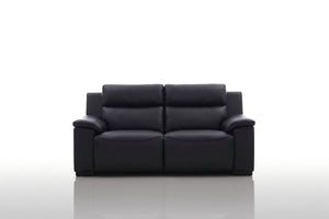 Elektro Recliner Sofagarnitur Capri (3/2/1 oder 3/1/1) Leder Salottini MIT Motoren Schwarz