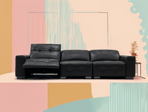 Modernes Recliner MEGA Sofa Leder Fabiano Kinosofa Big Sofa Salottini Sonderpreis