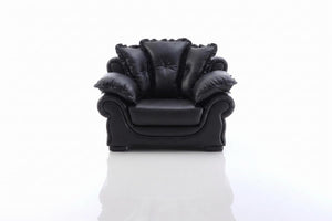 XL Sofagarnitur Nico 3/2/1 Leder Polstergarnitur Sonderpreis SALOTTINI mit VIDEO schwarz