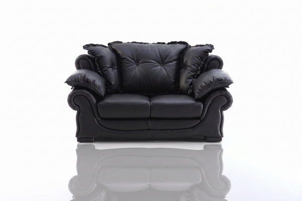 XL Sofagarnitur Nico 3/2/1 Leder Polstergarnitur Sonderpreis SALOTTINI mit VIDEO schwarz