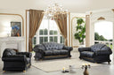 Luxus XL Chesterfield Leder Oriental Sofagarnitur 3/2/1 Polstergarnitur SCHWARZ SONDERPREIS