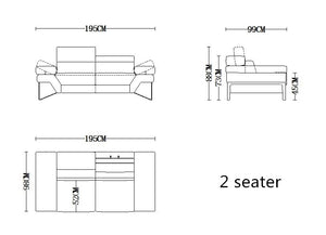 Sofagarnitur Raphaela (3/2/1 oder 3/1/1) Leder Polstergarnitur Salottini Sonderpreis
