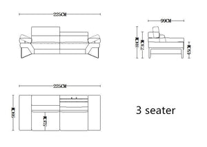 Sofagarnitur Raphaela (3/2/1 oder 3/1/1) Leder Polstergarnitur Salottini Sonderpreis