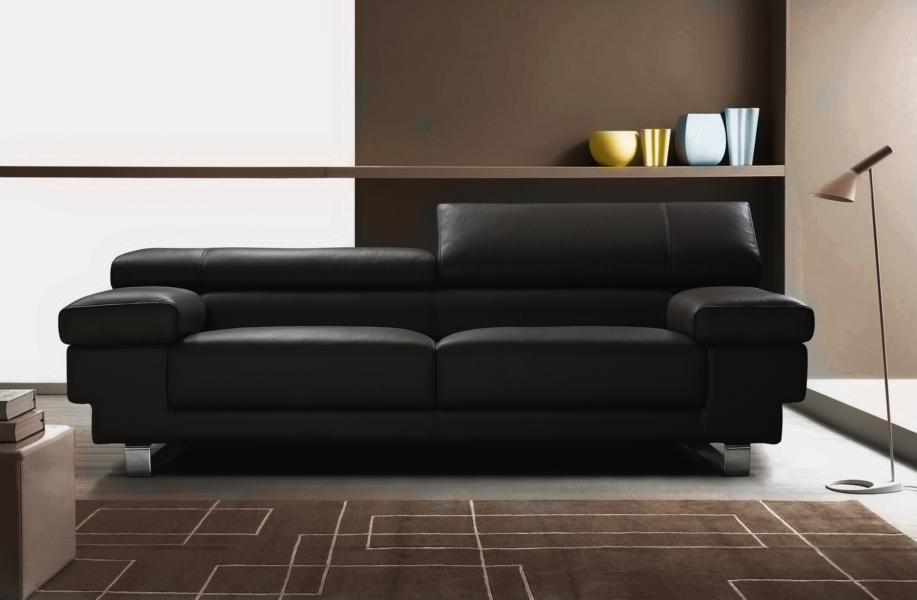 Designer XL Sofa Rebecca 3-Sitzer Leder Couch Salottini Sonderpreis