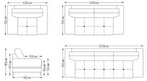 XL LUXUS Sofagarnitur Rom (3/2/1 oder 3/1/1) Leder Polstergarnitur Salottini Sonderpreis