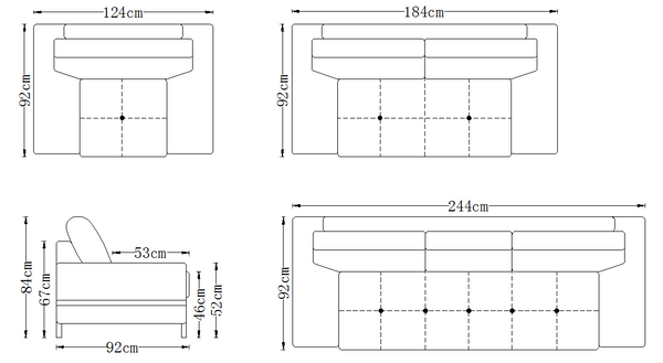 XL LUXUS Sofagarnitur Rom (3/2/1 oder 3/1/1) Leder Polstergarnitur Salottini Sonderpreis