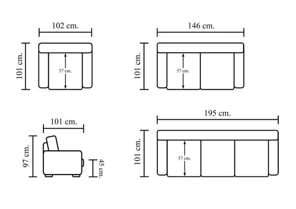XL Chesterfield Sting Deluxe Sofagarnitur (3/2/1 oder 3/1/1) Ledergarnitur Salottini