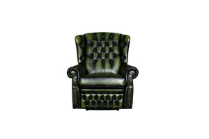 VERKÜRZTE LIEFERZEIT Chesterfield Ohrensessel Stunning Recliner Relaxsessel Motor Salottini Grün