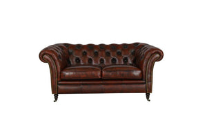 XL Chesterfield Themse Deluxe Sofagarnitur (3/2/1 oder 3/1/1) Ledergarnitur Salottini (Rollen)