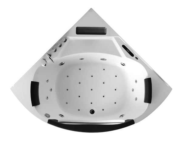XL 2 Personen Whirlpool Bunbury 163x163 Badewanne mit TV Sonderpreis