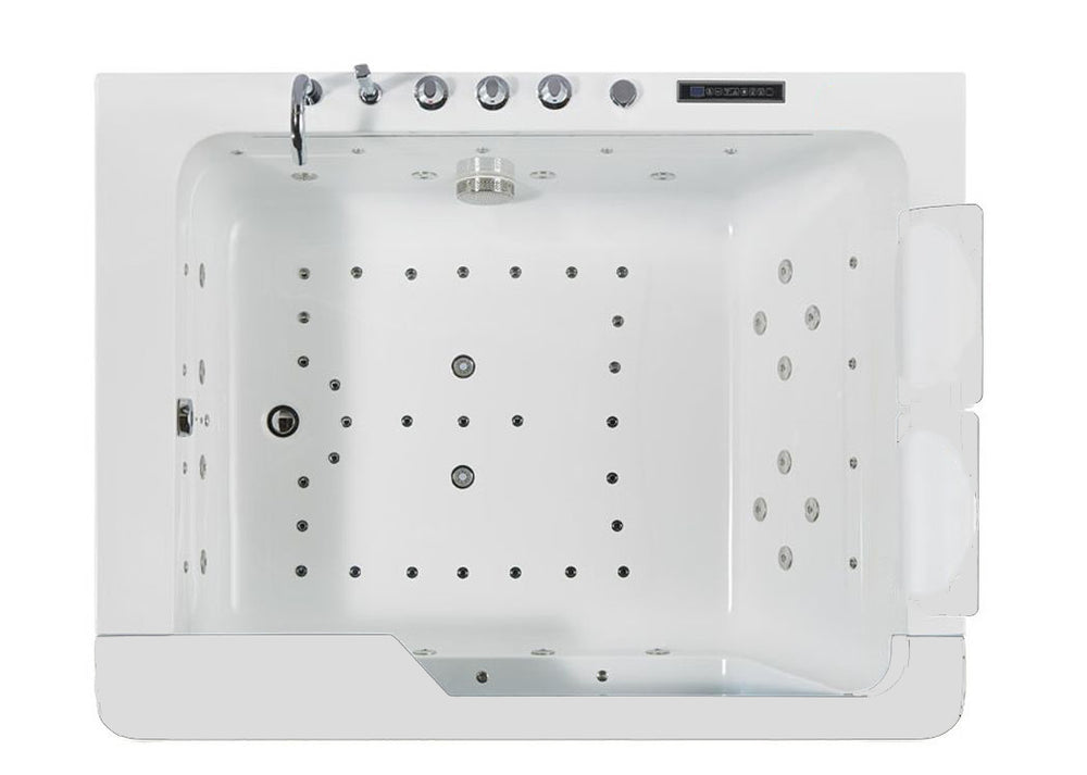 Traum 2 Personen Whirlpool Alabama 170x130 Badewanne Wasserfall (weiß) SONDERPREIS