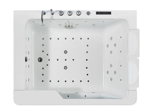 Traum 2 Personen Whirlpool Alabama 170x130 Badewanne Wasserfall (weiß) SONDERPREIS