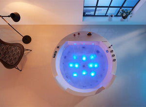 2 Personen Whirlpool 155x155 Austin 2 Badewanne Marmor (weiß/ohne Schürze)