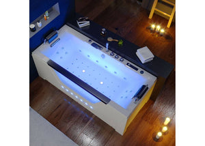 Whirlpool für 1 Person 180x80 Dallas Badewanne (Bullauge) Whirlwanne Sonderpreis