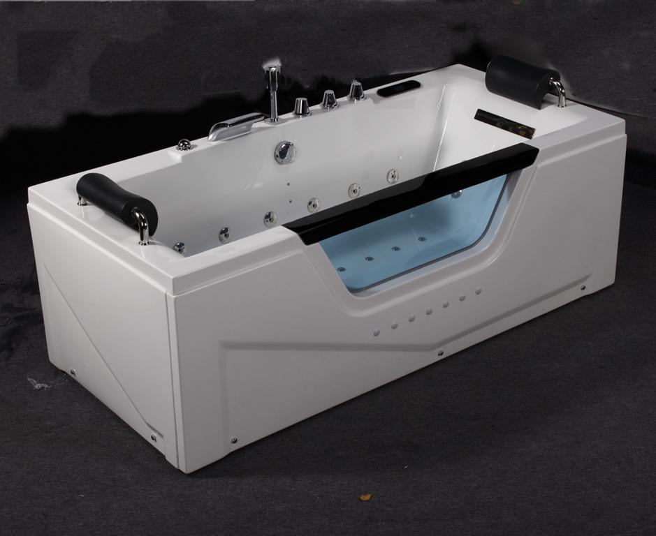 Whirlpool für 1 Person 180x80 Dallas Badewanne (Bullauge) Whirlwanne Sonderpreis