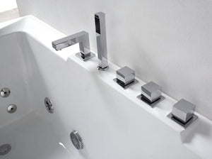 Whirlpool für 1 Person 180x90 Denver Badewanne (Bullauge) Whirlwanne Sonderpreis