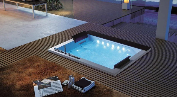 XL 2 Personen Whirlpool Jackson 190x150 Badewanne Vollausstattung (Bodeneinbau)